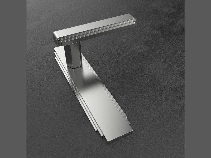 Дверная ручка на планке Oliver Knights Amr LH матовый хром