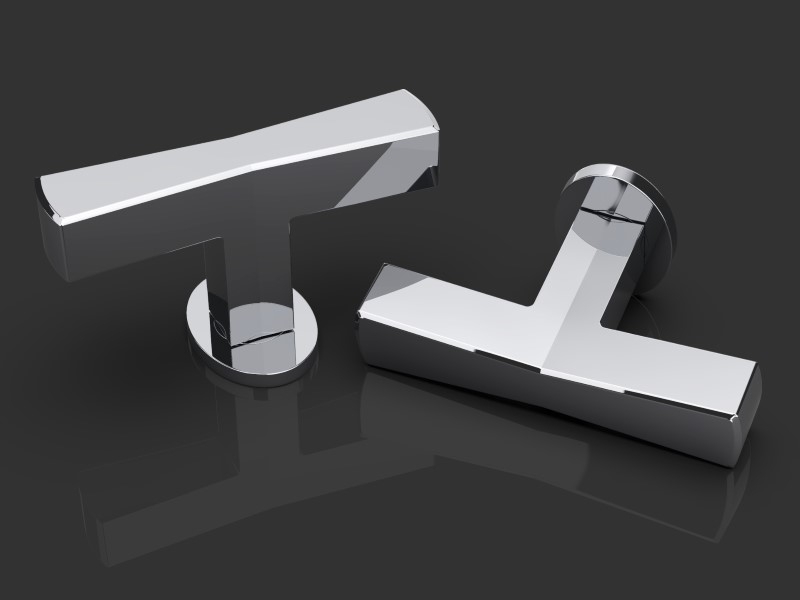 Дверная ручка-кноб Oliver Knights Bow DK полированный никель