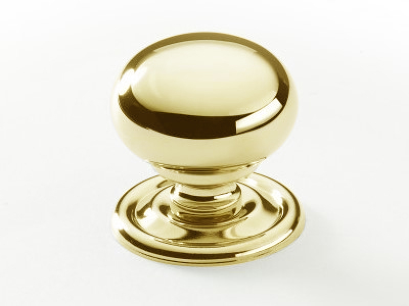 Мебельная ручка-кнопка Armac Martin Cotswold из полированной латуни