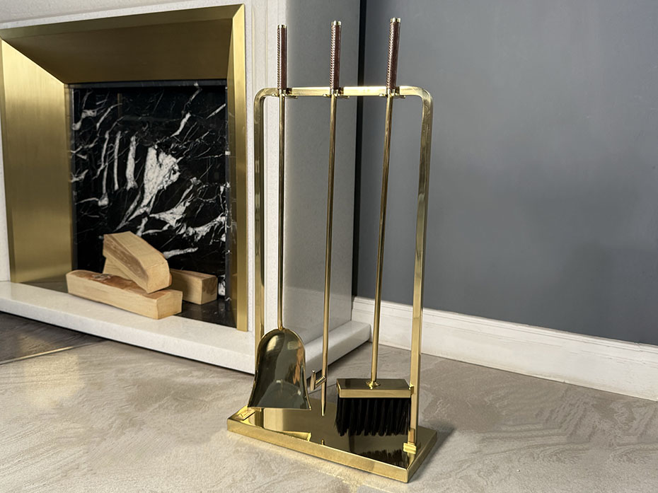 Каминный набор FURNITEK FG-05020 полированная латунь