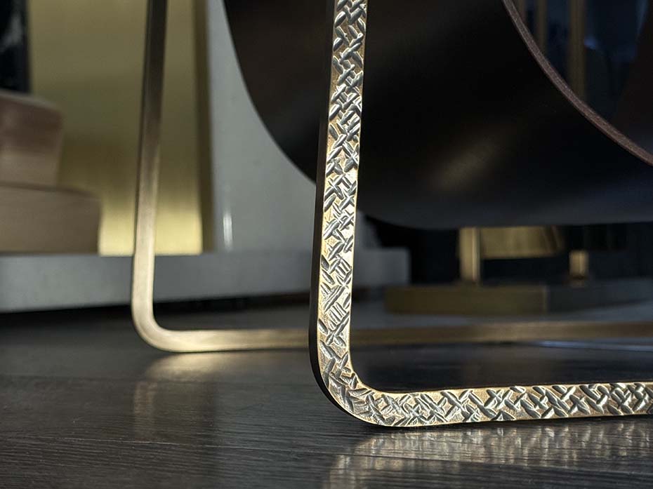 Каминный набор с дровницей FURNITEK FG-01125 античная латунь