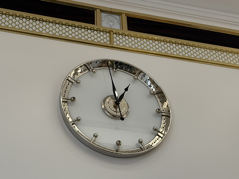 Часы FG-1002030 полированный никель стекло прозрачное 600мм