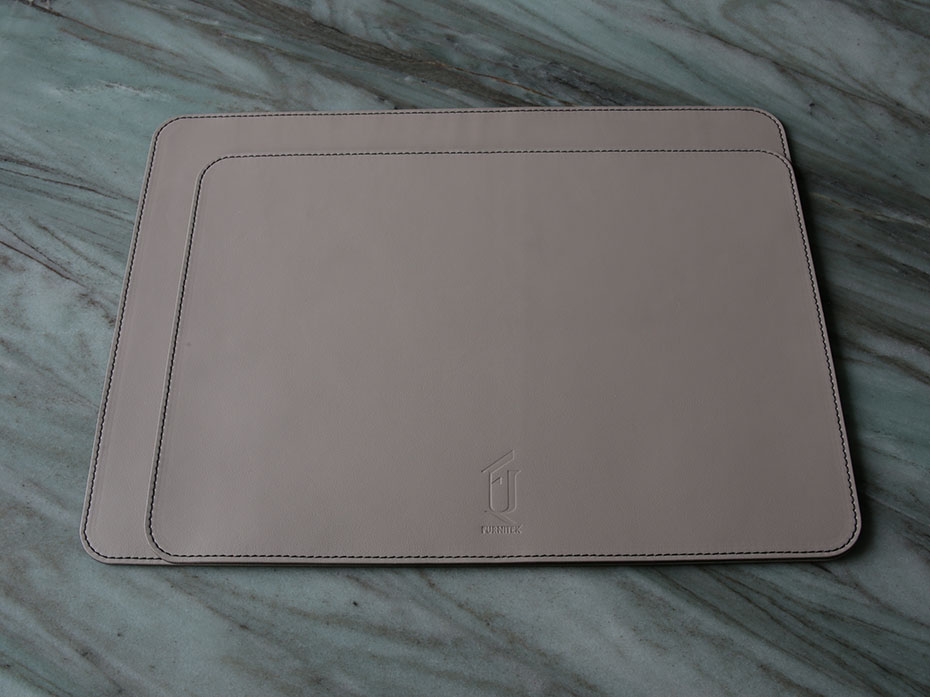 Сервировочная салфетка FURNITEK FG-03007 на стол из натуральной кожи и замши прямоугольная 450х330мм