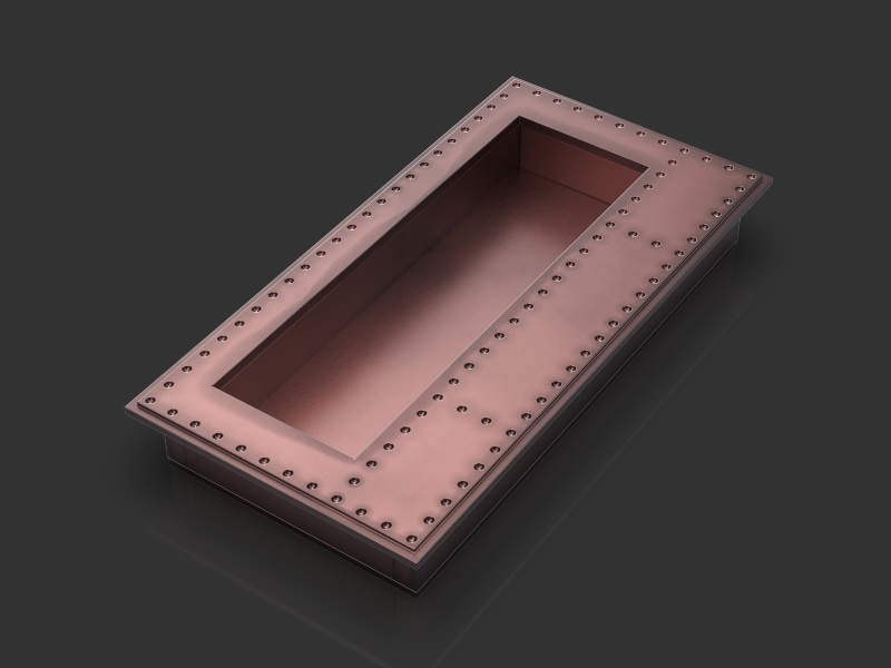 Врезная ручка Oliver Knights Industrial OFP матовая медь