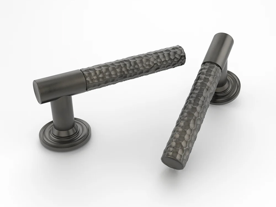 Дверная ручка на розетке Oliver Knights Clark LH чёрная бронза