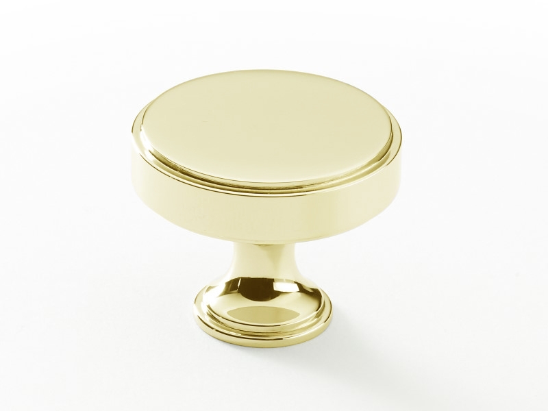 Мебельная ручка-кнопка Armac Martin Rotunda из полированной латуни