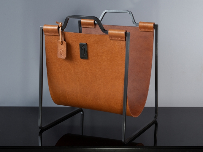 Подставка под сумки большая FG-12028БП чернёная полированная латунь