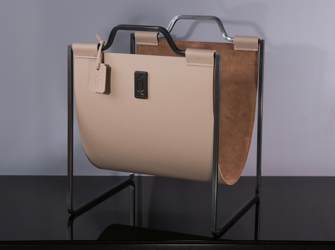 Подставка под сумки большая FG-12058БП чернёная полированная латунь