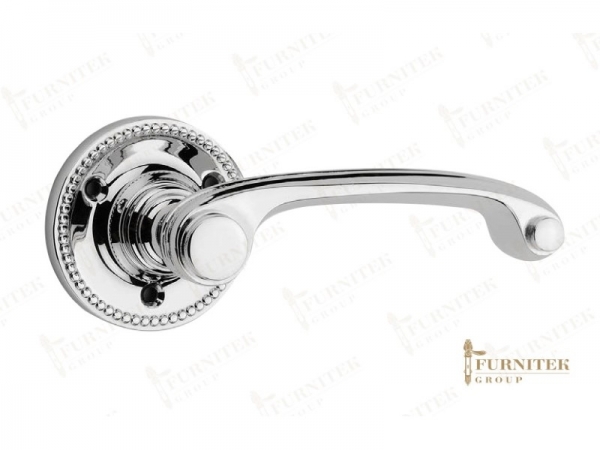 Дверная ручка на розетке Frank Allart 3711 полированный хром