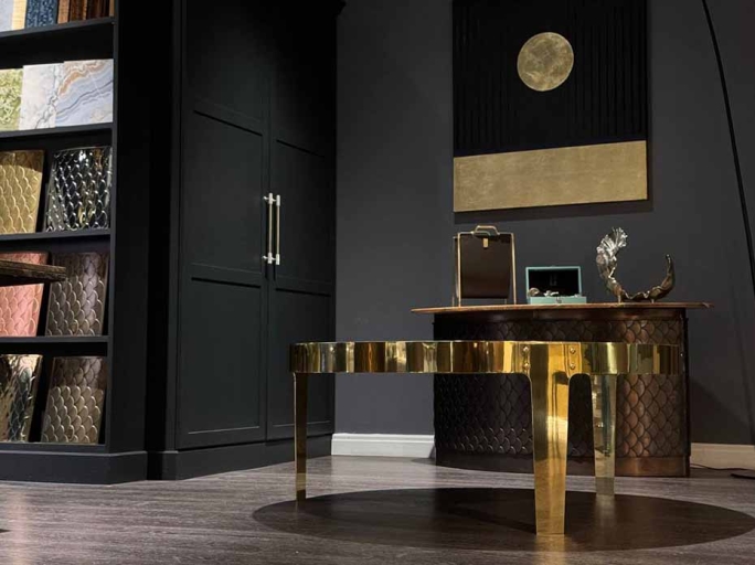 Столик журнальный Ar-Deco FG-065 круглый 1300мм полированная латунь