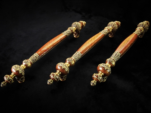 Мебельная ручка-скоба Edgar Berebi 8310 античная латунь