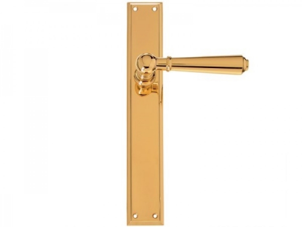 Дверная ручка на планке Enrico Cassina ALEKSANDRA C14210 полированная латунь