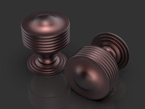 Дверная ручка-кноб Oliver Knights Brastius DK матовая медь