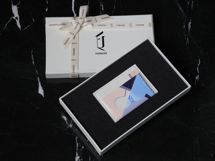 Картхолдер кожаный из натуральной кожи FURNITEK модель FG-04100912 в подарочной коробке