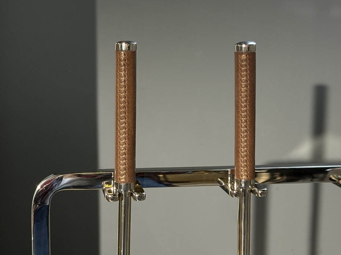 Каминный набор с дровницей FURNITEK FG-01121 полированный никель