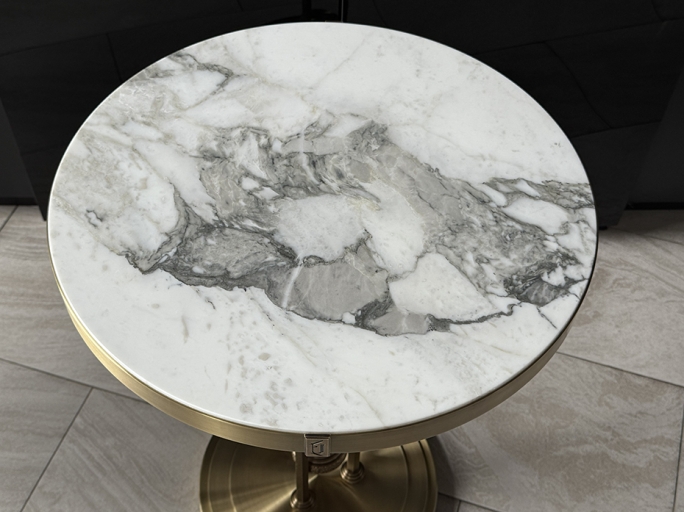 Стол кофейный FURNTEK Ar-Deco FG-206 круглый античная латунь