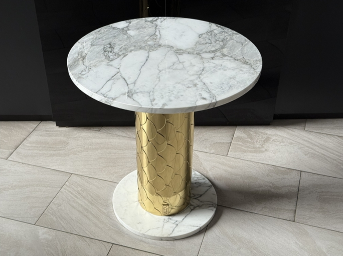 Стол кофейный Ar-Deco FG-076 круглый полированная латунь