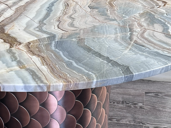 Стол обеденный Ar-Deco FG-087 античная медь