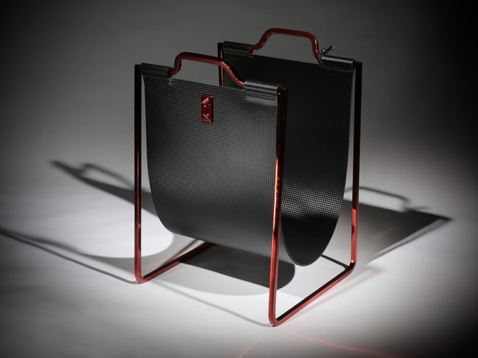 Подставка под сумки FG-175 красный полированный никель