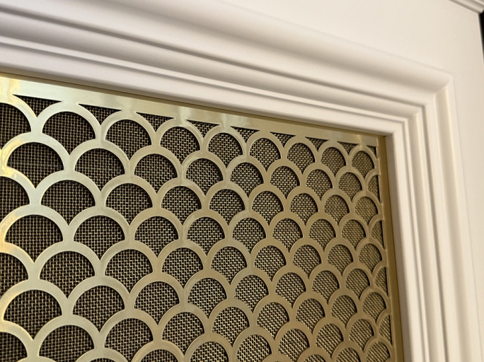 Решётка для экрана радиатора fg-30009 матовая латунь