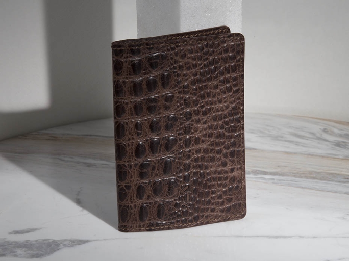 Обложка на паспорт FURNITEK модель FG-02017 из натуральной кожи цвет красно-коричневый