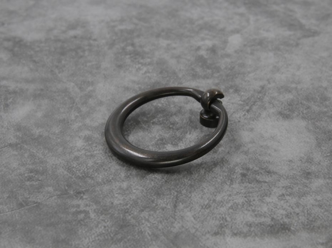 Мебельная ручка кольцо Enrico Cassina 499 чёрная бронза