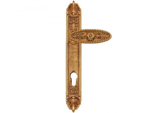 Дверная ручка на планке Enrico Cassina LETIZIA C02010 французское золото