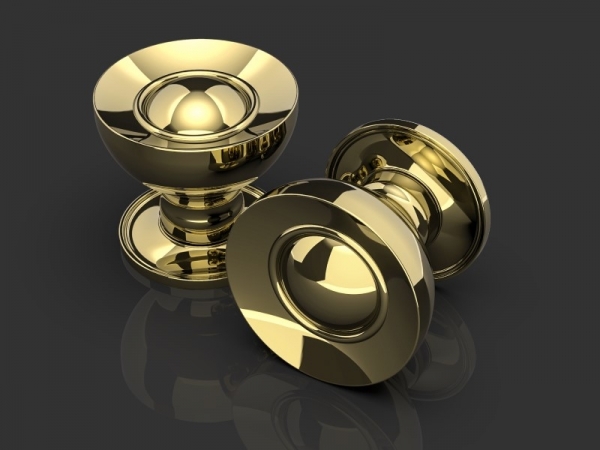 Дверная ручка-кноб Oliver Knights Robert полированная латунь