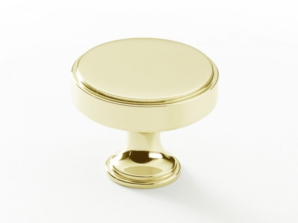 Мебельная ручка-кнопка Armac Martin Rotunda из полированной латуни