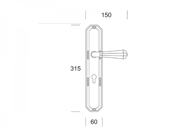 Дверная ручка на планке Salice Paolo SFORZA 3011