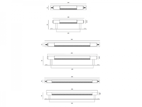 Ручка скоба на планке Buster & Punch UK-PB-HP-SR латунь