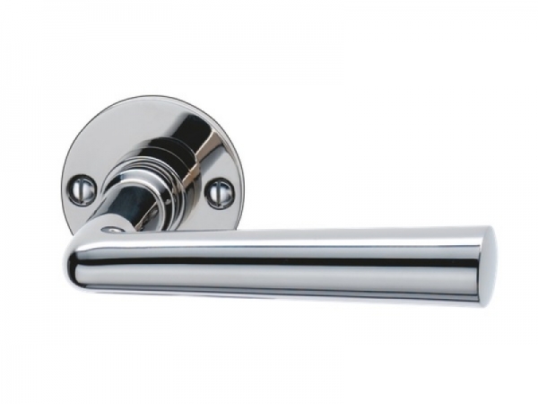 Дверная ручка на розетке P.Bisschop 1925/46/646 полированный хром