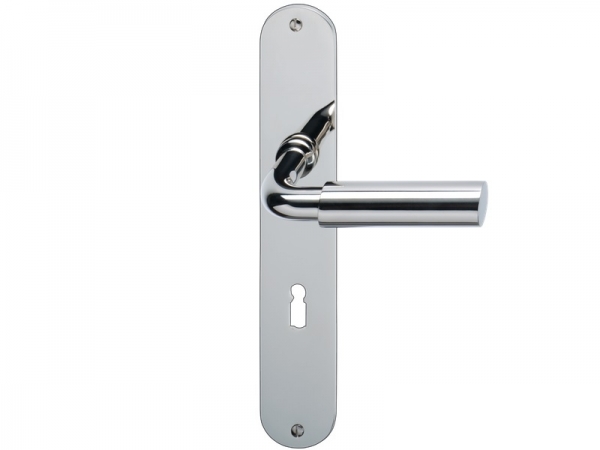 Дверная ручка на планке P.Bisschop 1939/8046 полированный хром