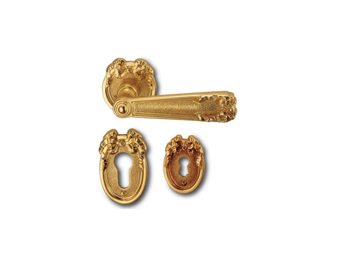 Дверная ручка на розетке Salice Paolo DELHI 4310 матовая латунь