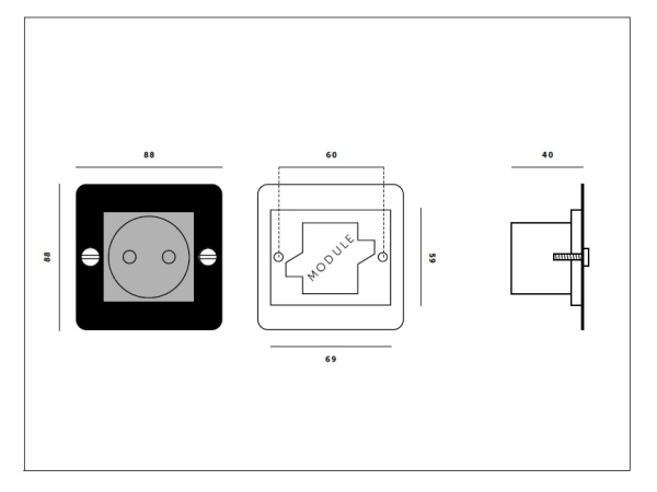 Розетка Buster & Punch одинарная UK-MG-CO-1G-ST-A сталь