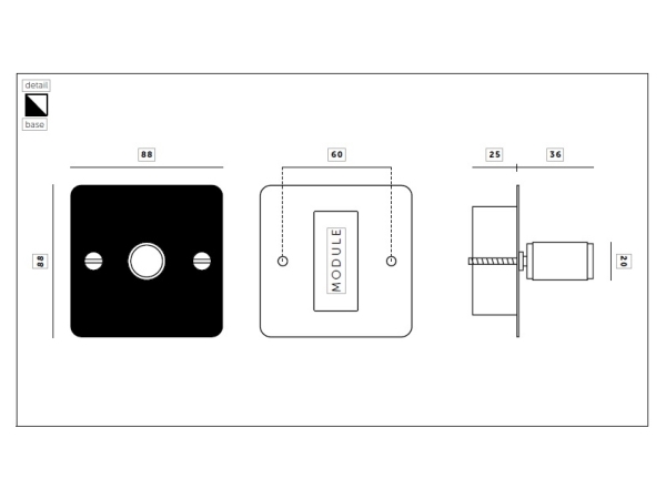 Диммер Buster & Punch одинарный UK-DI-CO-1G-SM-BR-A бронза