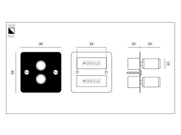 Диммер Buster & Punch двойной UK-DI-CO-2G-ST-A хром