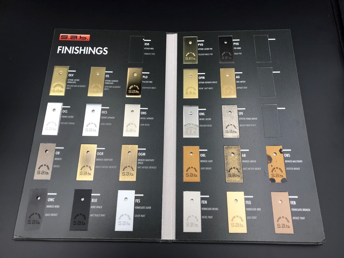 Замок дверной SAB T215050 без запирания латунь полированная 