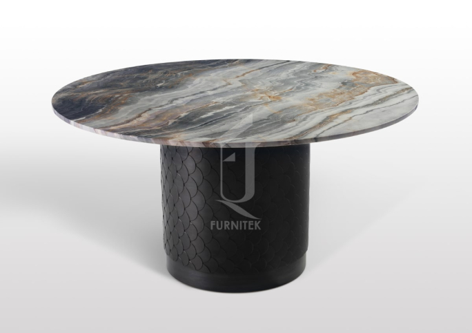 Стол обеденный FURNITEK Ar-Deco FG-012 чернёная латунь